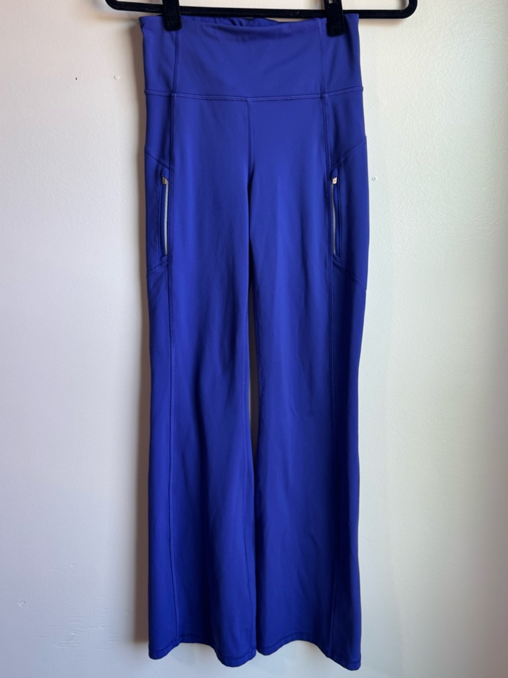 Athleta Rainier Bootcut Pants Small Cobalt Blue Zip Pocket Flare